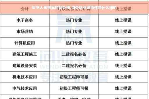 留学人员档案如何处理,海外毕业证原件是什么样的