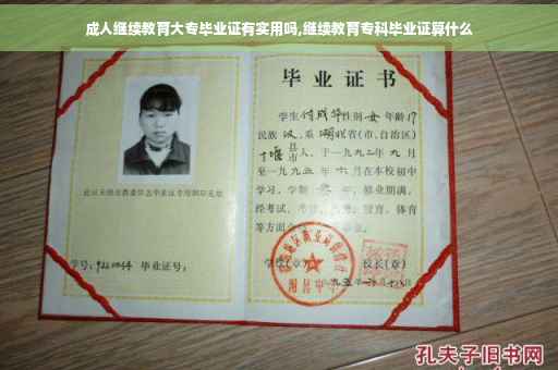 成人继续教育大专毕业证有实用吗,继续教育专科毕业证算什么