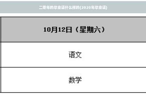 二零年的毕业证什么样的(2020年毕业证)