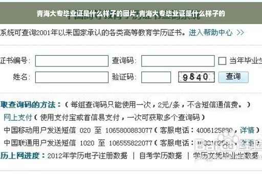 青海大专毕业证是什么样子的图片,青海大专毕业证是什么样子的