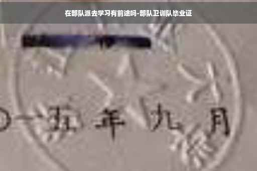 在部队派去学习有前途吗-部队卫训队毕业证