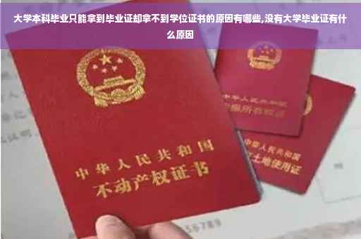 大学本科毕业只能拿到毕业证却拿不到学位证书的原因有哪些,没有大学毕业证有什么原因
