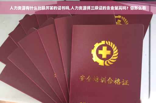 人力资源有什么比较厉害的证书吗,人力资源师三级证的含金量高吗？你怎么看
