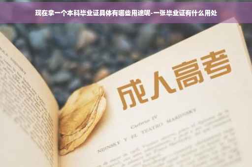 现在拿一个本科毕业证具体有哪些用途呢-一张毕业证有什么用处