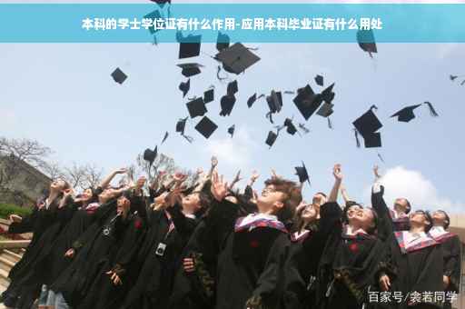 本科的学士学位证有什么作用-应用本科毕业证有什么用处