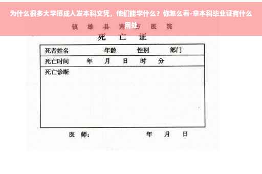 为什么很多大学招成人发本科文凭，他们能学什么？你怎么看-拿本科毕业证有什么用处