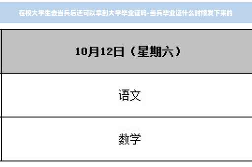 在校大学生去当兵后还可以拿到大学毕业证吗-当兵毕业证什么时候发下来的