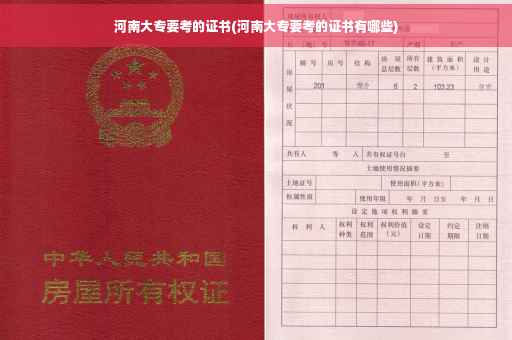 河南大专要考的证书(河南大专要考的证书有哪些)
