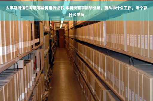 大学期间适合考取哪些有用的证书,本科没有拿到毕业证，能从事什么工作，这个算什么学历