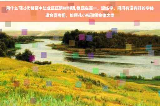 用什么可以代替高中毕业证证明材料呢,我现在高一，想练字，问问有没有好的字体适合高考用，如簪花小楷和瘦金体之类