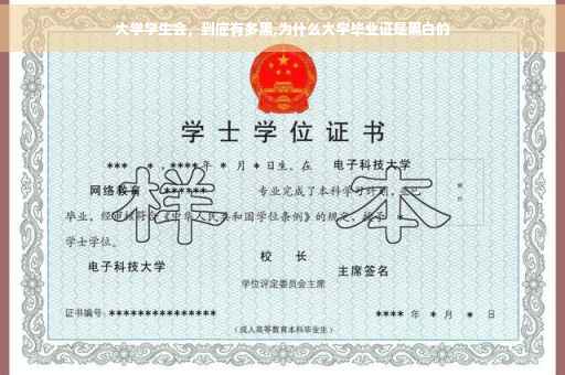 大学学生会，到底有多黑,为什么大学毕业证是黑白的