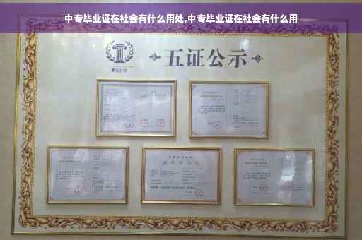 中专毕业证在社会有什么用处,中专毕业证在社会有什么用
