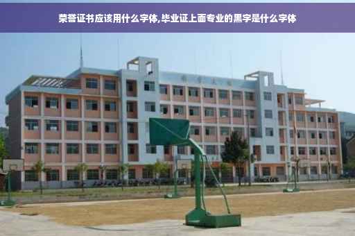 荣誉证书应该用什么字体,毕业证上面专业的黑字是什么字体