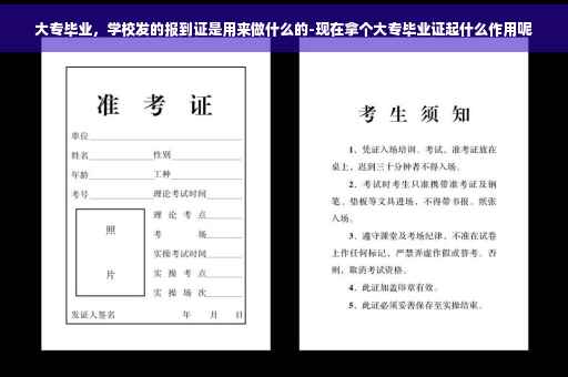 大专毕业，学校发的报到证是用来做什么的-现在拿个大专毕业证起什么作用呢