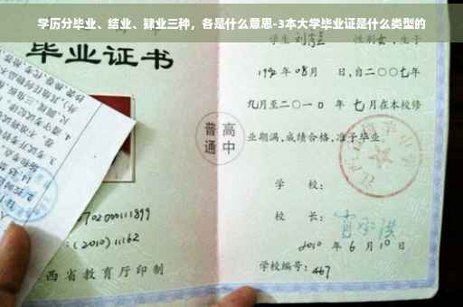 学历分毕业、结业、肄业三种，各是什么意思-3本大学毕业证是什么类型的