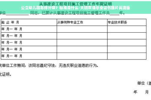 公立幼儿园怎样分级？标准是什么-大班双语毕业证书图片高清版