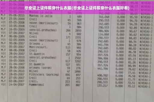 毕业证上证件照穿什么衣服(毕业证上证件照穿什么衣服好看)