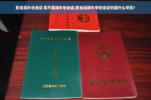 职业高中毕业证 是不是高中毕业证,职业高级中学毕业证书算什么学历?