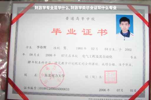 财政学专业是学什么,财政学类毕业证写什么专业