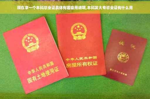 现在拿一个本科毕业证具体有哪些用途呢,本科发大专毕业证有什么用