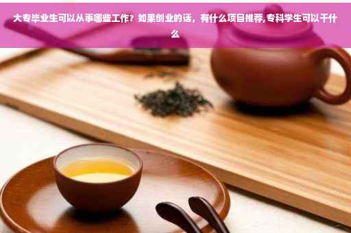 大专毕业生可以从事哪些工作？如果创业的话，有什么项目推荐,专科学生可以干什么