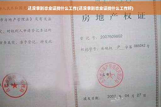 还没拿到毕业证找什么工作(还没拿到毕业证找什么工作好)