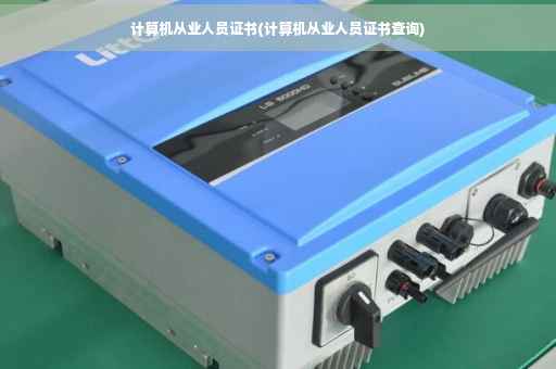 计算机从业人员证书(计算机从业人员证书查询)