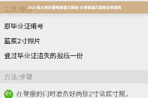 2021年大专还要考英语三级吗-大专英语几级有证书拿的