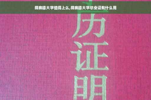 提赛德大学值得上么,提赛德大学毕业证有什么用