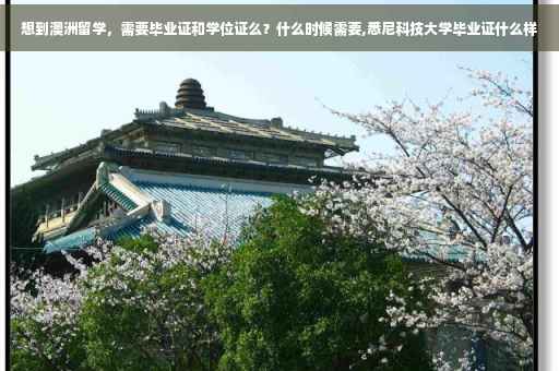 想到澳洲留学,需要毕业证和学位证么?什么时候需要,悉尼科技大学毕业证什么样 想到澳洲留学,需要毕业证和学位证么?什么时候需要,悉尼科技大学毕业证什么样