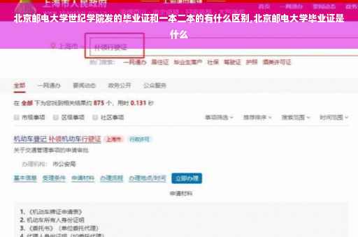 北京邮电大学世纪学院发的毕业证和一本二本的有什么区别,北京邮电大学毕业证是什么