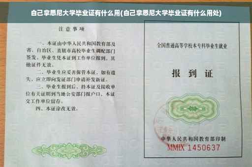 自己拿悉尼大学毕业证有什么用(自己拿悉尼大学毕业证有什么用处)