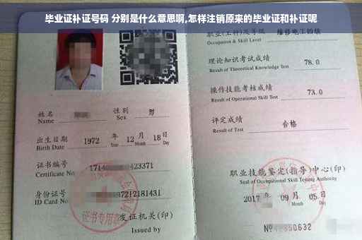 毕业证补证号码 分别是什么意思啊,怎样注销原来的毕业证和补证呢 毕业证补证号码 分别是什么意思啊,怎样注销原来的毕业证和补证呢