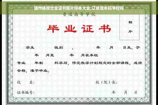 锦州体校毕业证书图片样本大全,辽铁是本科学校吗