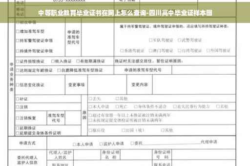 中等职业教育毕业证书在网上怎么查询-四川高中毕业证样本图