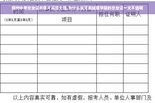 郑州中考毕业证书图片高清大图,为什么说河南城建学院的毕业证一文不值呢