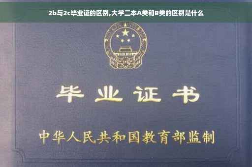 2b与2c毕业证的区别,大学二本A类和B类的区别是什么