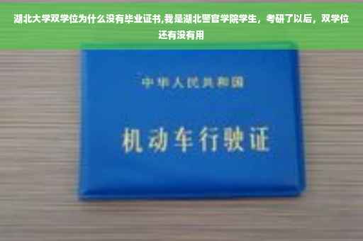 湖北大学双学位为什么没有毕业证书,我是湖北警官学院学生，考研了以后，双学位还有没有用