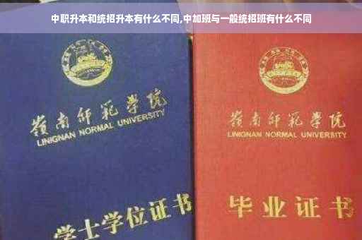 中职升本和统招升本有什么不同,中加班与一般统招班有什么不同