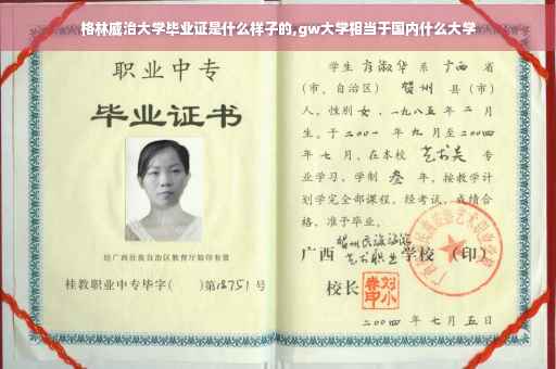 格林威治大学毕业证是什么样子的,gw大学相当于国内什么大学