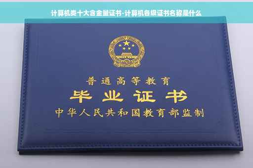 计算机类十大含金量证书-计算机各级证书名称是什么