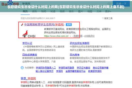 在职研究生毕业证什么时间上的网(在职研究生毕业证什么时间上的网上查不到)