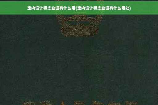 室内设计师毕业证有什么用(室内设计师毕业证有什么用处)
