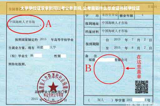 大学学位证没拿到可以考公务员吗,公考需要什么毕业证书和学位证
