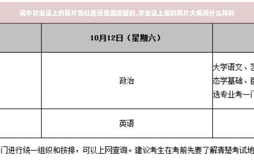 高中毕业证上的照片是红底还是蓝底版的,毕业证上面的照片大概是什么样的