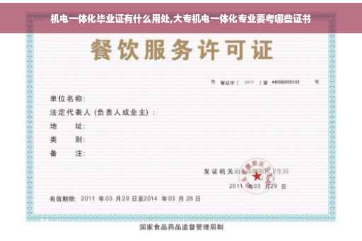 机电一体化毕业证有什么用处,大专机电一体化专业要考哪些证书 机电一体化毕业证有什么用处,大专机电一体化专业要考哪些证书