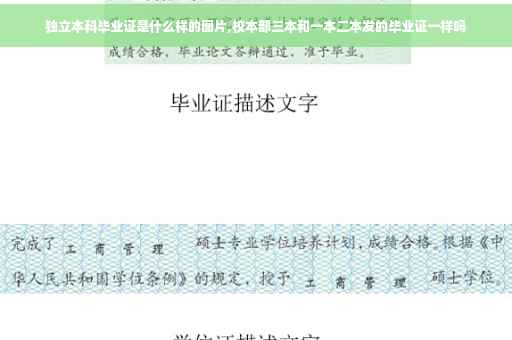独立本科毕业证是什么样的图片,校本部三本和一本二本发的毕业证一样吗