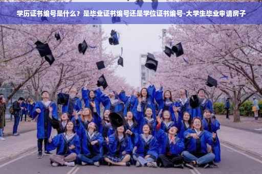 学历证书编号是什么？是毕业证书编号还是学位证书编号-大学生毕业申请房子