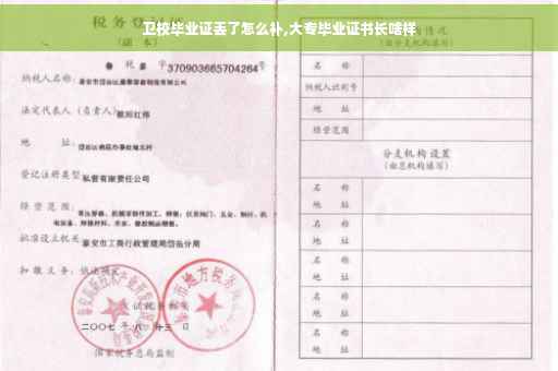 卫校毕业证丢了怎么补,大专毕业证书长啥样