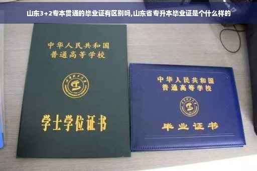山东3+2专本贯通的毕业证有区别吗,山东省专升本毕业证是个什么样的